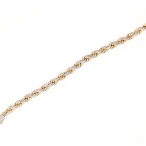 7.8mm Two Tone Rope Bracelet