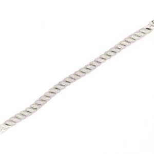9mm White Gold Rope Bracelet