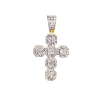Diamond Cross Quad Prong Set