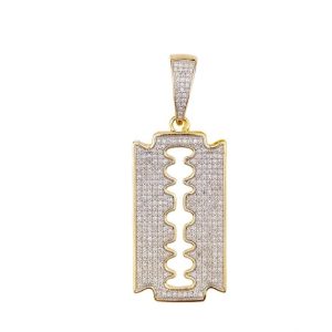 Razor 3D Diamond Pendant