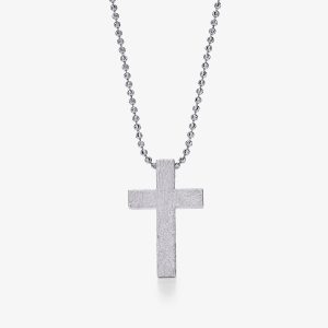 Gold Wood Cross Pendant