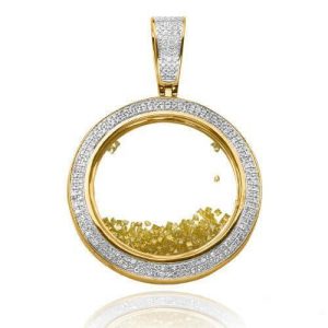 10KY 1.65CTW YELLOW AND WHITE DIAMOND MEDALLION WI