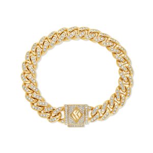 Diamond Cuban Link Bracelet (10mm, Bustdown)