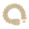 Diamond Cuban Link Bracelet (11mm, Diamond Clasp, Oversized) – product view