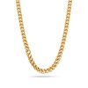 Gold Box Link Chain (4mm, Brush-finished) – product view