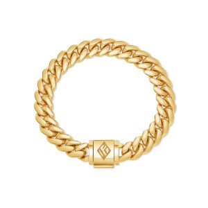 Gold Cuban Link Bracelet (9mm)