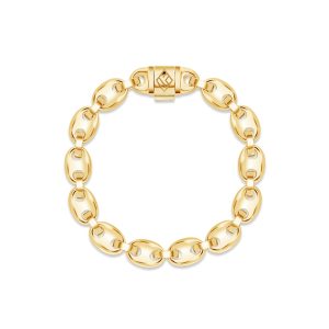 Gold Ocean Link Bracelet (9mm)