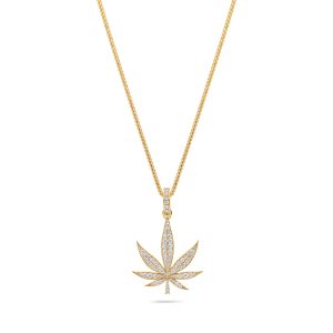 Micro Cannabis Leaf Piece (Fully Iced)