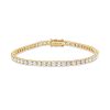 Gold Franco Bracelet (6.5mm, Diamond Clasp) – product view