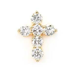Hidden Bail Cross Pendant - Yellow Gold