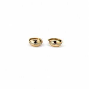 Single Row Huggie Earrings