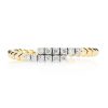 Fancy Three Row Double Halo Diamond Ring – White Gold / 6.5 – product view