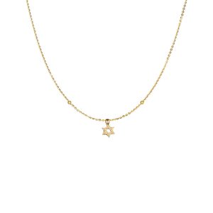 The Duo Bezel Star of David Necklace