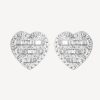 Isabella Gold Diamond Hexagonal Earrings – product view