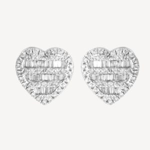 Amelia Gold Diamond Heart Earrings