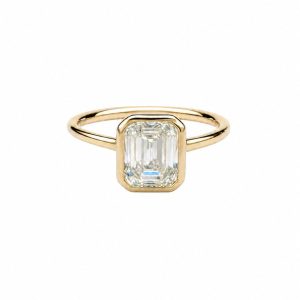 Solitaire Emerald Cut Ring
