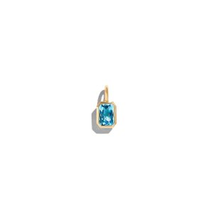 RECTANGULAR BLUE TOPAZ PENDANT