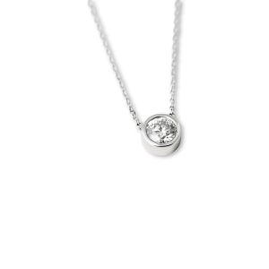 ROUND BEZEL HANGING NECKLACE