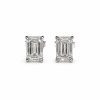 White Gold Diamond Bar Studs – product view