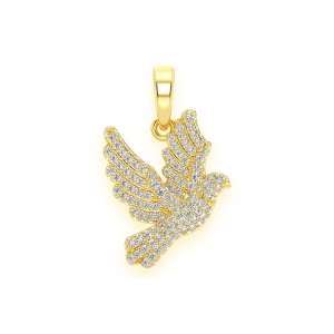 Dove Diamond Pendant - Yellow Gold