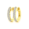 Cannabis Leaf Diamond Studs – Mini / Yellow Gold – product view