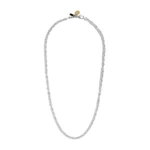 THE BLUE SAPPHIRE MULTI CHARM MARINER LINK NECKLACE