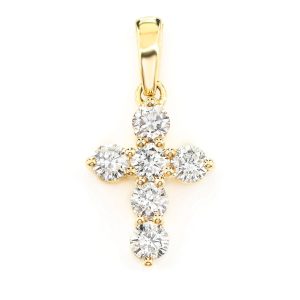 Pointed Cross Pendant - Yellow Gold