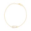 Thin Silver Umlaut Link Bracelet – product view