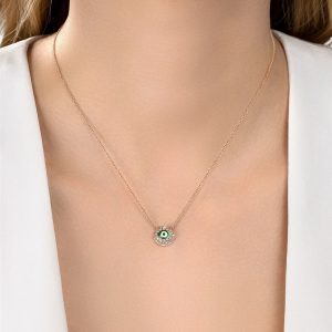 Evil Eye Diamond Necklace – product view