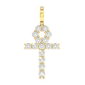 Diamond Ankh Pendant - 0.25ctw / Yellow Gold