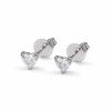 Amelia Gold Diamond Heart Earrings – product view