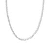 Thick Silver Umlaut Link Necklace – product view