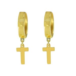 CROSS EARRINGS - White