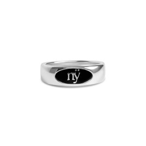 Silver nÃ¿ Enamel Ring