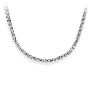 Sterling Silver Diamond-Cut Franco Chain - 3mm / 925 Sterling Silver / 22"