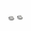 Square Emerald Huggie Earrings – product view