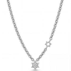 Duo Star of David Umlaut Necklace