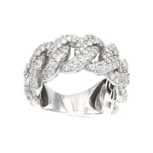 Diamond Cuban Link Ring