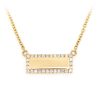 Bezel Diamond Drop Necklace – Yellow Gold / 18″ – product view