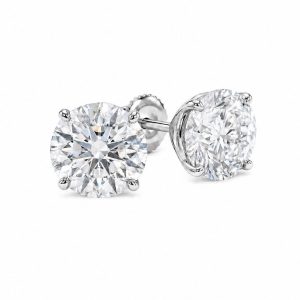 8 Carat Round Stud Earrings