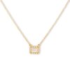 Two Tone Diamond Anchor Link Necklace – product view