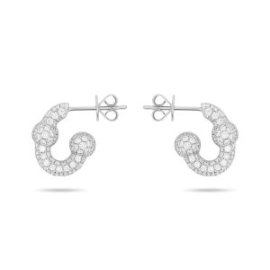 Umlaut Full Diamond Huggie Earrings