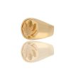 Gold Cannabis Leaf Ring – product view