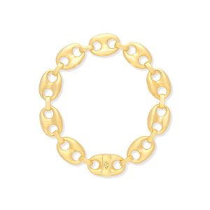 Gold Ocean Link Bracelet (13mm)