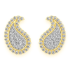 Five Row Diamond Ear Cuffs – Yellow Gold – product view