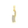 Noodle Diamond Pavé Pendant – Yellow Gold – product view