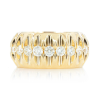 Circle Milgrain Twist Diamond Wedding Band Ring – Yellow Gold / 6.5 – product view