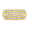 Classic Pear Solitaire Two Row Split Scallop Ring – White Gold / 6.5 – product view