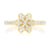 Wide Milgrain Diamond Ring – Yellow Gold / 6.5 – product view