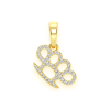 Engravable Shield Diamond Pendant – Yellow Gold – product view